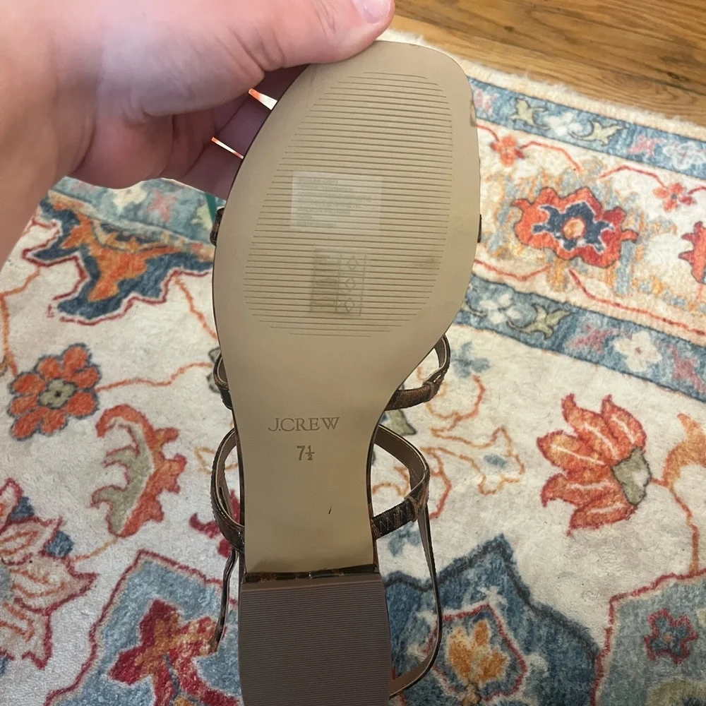 J. Crew Leopard Print Ankle-Strap Sandals - Picture 4 of 5